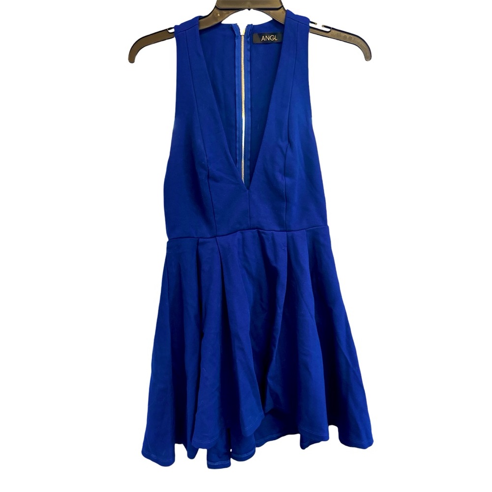 ANGL dress in royal blue color. Size medium